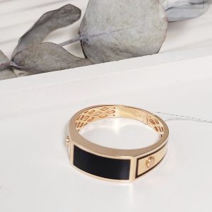 Auksinis žiedas su Oniksu M0017