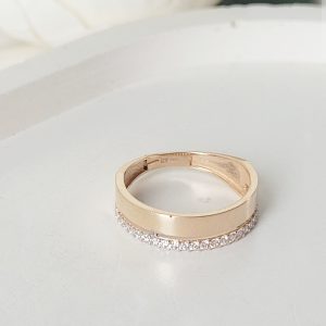 Auksinis žiedas su cirkoniais